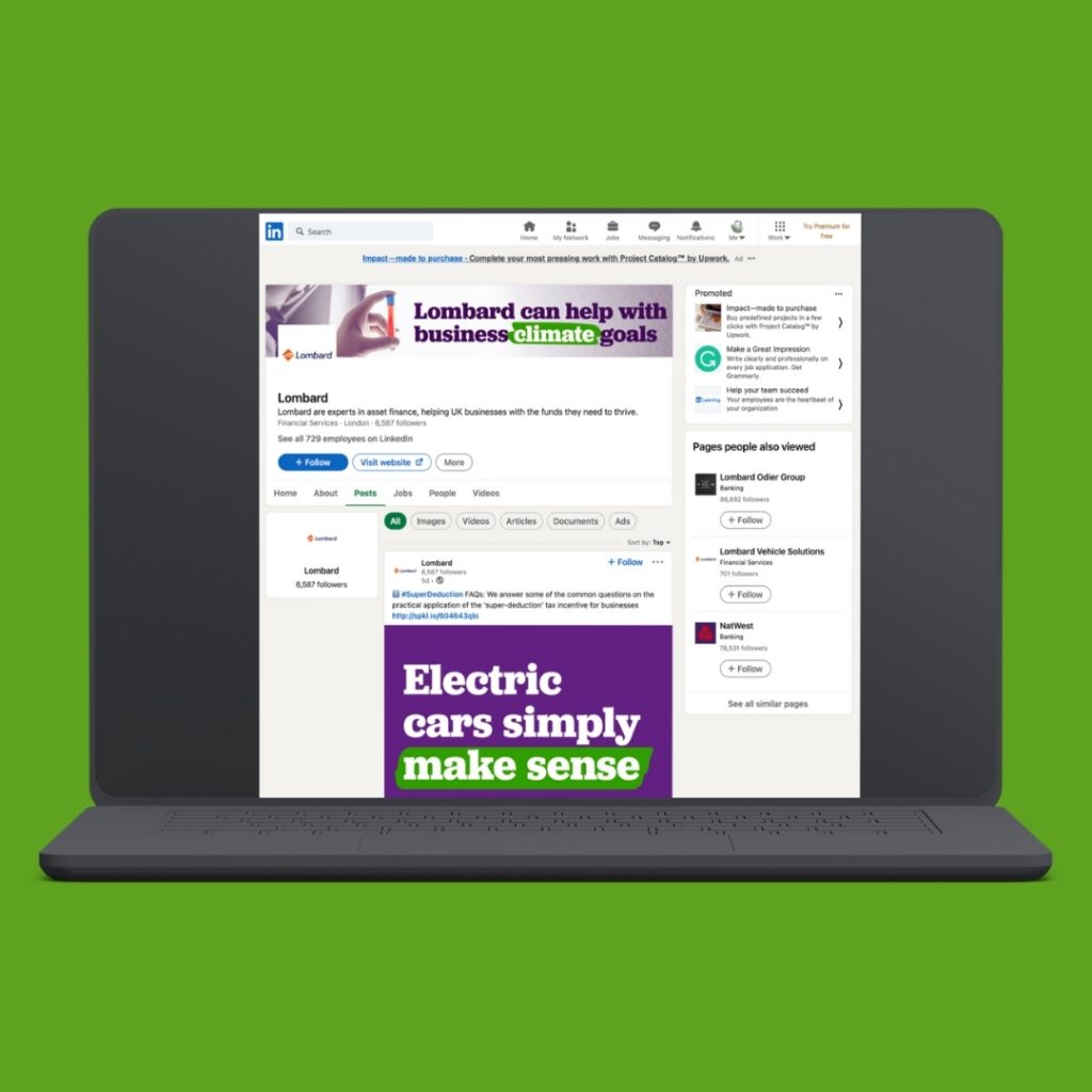 Case study: improving brand memorability for Lombard - website